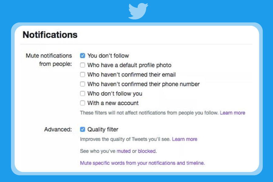 How to turn off Twitter notifications for profiles you manage